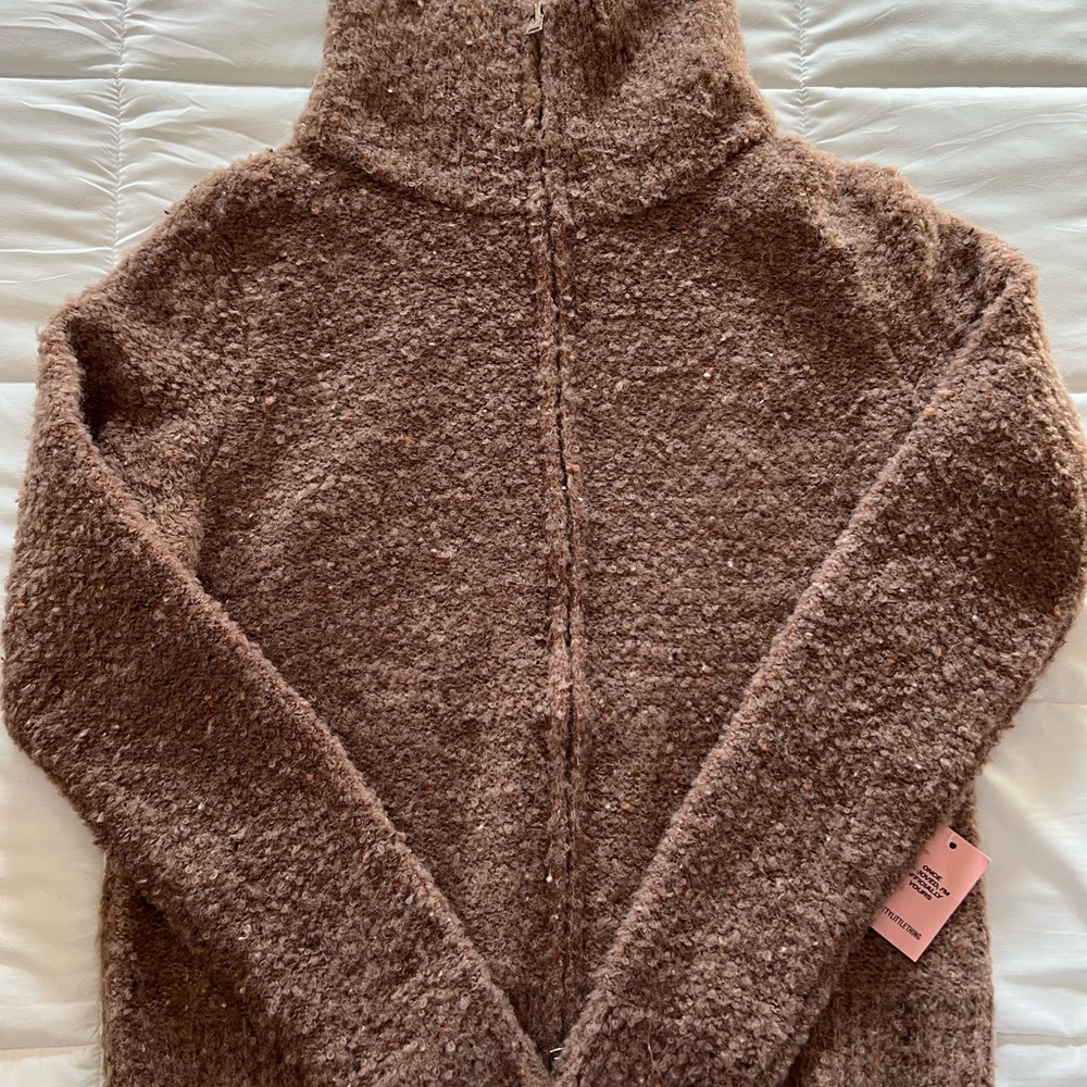 PrettyLittleThing Textured Brown Sweater
